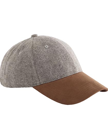 Suede Peak Herringbone Cap – Hauptmaterial: 50% Polyester / 46% Wolle / 4% Polyacryl, Material Schirm: 100% Polyester