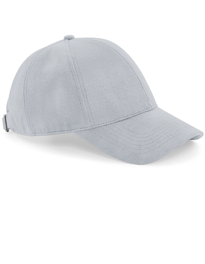Beechfield Faux Suede 6 Panel Cap in Light Grey