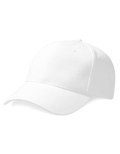 Beechfield Pro-Style Heavy Brushed Cotton Cap in White