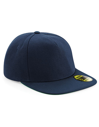 Beechfield Original Flat Peak Snapback Cap in French Navy