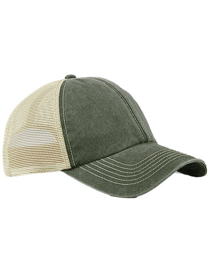 Beechfield 6 Panel Vintage Trucker in Vintage Olive