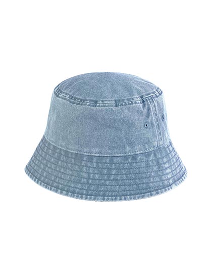 Beechfield Vintage Bucket Hat in Vintage Light Denim