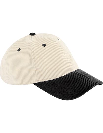 Beechfield Contrast Peak Corduroy Cap