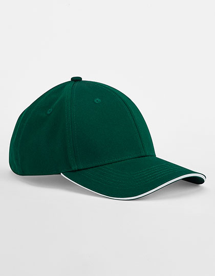 Beechfield EarthAware® Classic Organic Cotton 6 Panel Cap - Sandwich Peak in Bottle Green