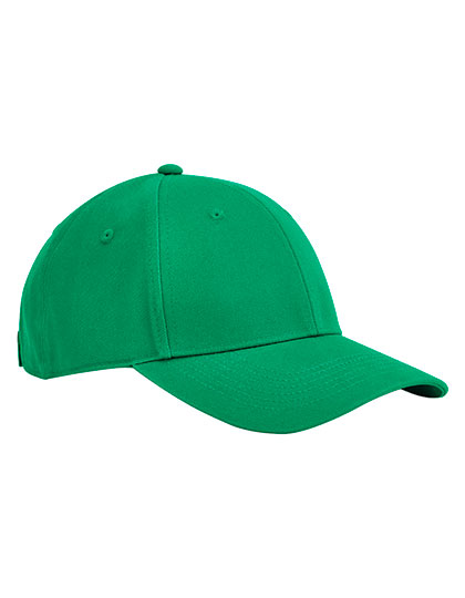 Beechfield EarthAware® Junior Classic Organic Cotton 6 Panel Cap in Kelly Green