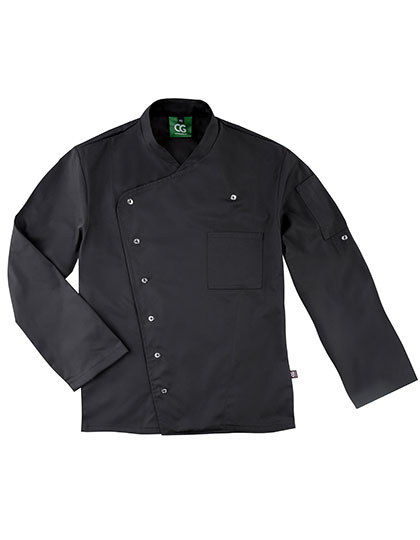 CG Workwear Men's Chef Jacket Turin GreeNature in Black