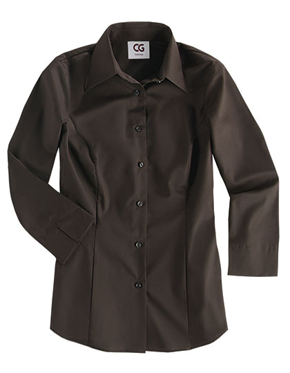 CG Workwear Ladies' Blouse Ferrara in Chocolate
