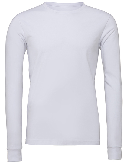 Bella+Canvas Unisex Jersey Long Sleeve Tee in White