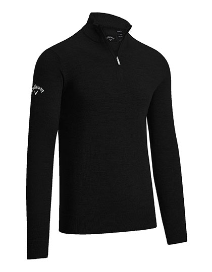 Men's 1/4 Zipped Merino Sweater — besticken oder bedrucken lassen