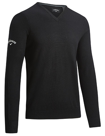 Men's V-Neck Merino Sweater — besticken oder bedrucken lassen