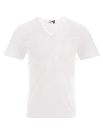 Promodoro Men's Slim Fit V-Neck-T in White