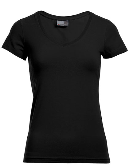 Women's Slim Fit V-Neck-T — besticken oder bedrucken lassen