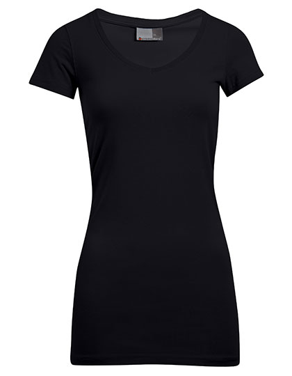 Promodoro Women's Slim Fit V-Neck-T Long