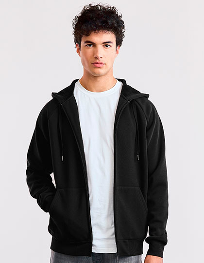 Unisex Heavy Hoodie Jacket – Außen: 85% Baumwolle / 15% Polyester, Innen: 95% Polyester / 5% Elasthan