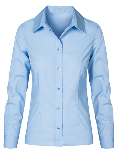 Promodoro Women's Poplin Shirt Long Sleeve in Light Blue