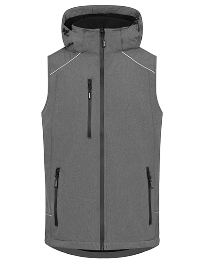 Promodoro Men's Softshell Vest in Heather Grey