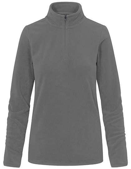 Promodoro Women's Recycled Fleece Troyer in Steel Gray