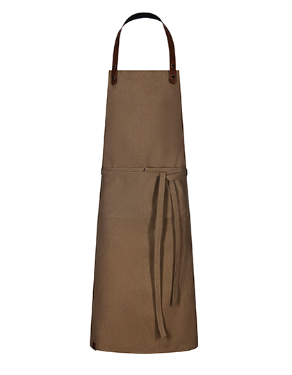 Exner Latzschürze Canvas 75 x 100 cm in Mid Brown Washed