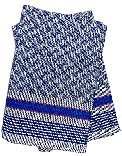 Exner Grubentuch (10er Pack) in Blue-Grey Checked
