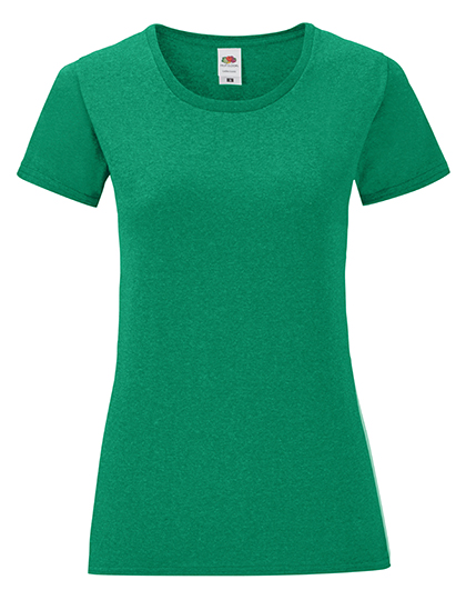 Fruit of the Loom Ladies' Iconic T in Heather Green