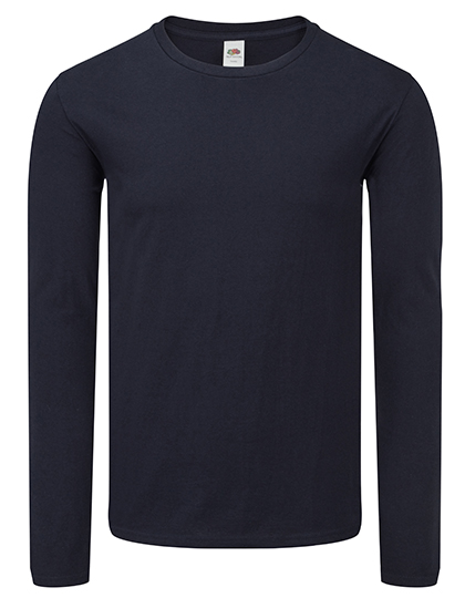 Fruit of the Loom Iconic 150 Long Sleeve T in Deep Navy
