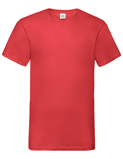 Fruit of the Loom Valueweight V-Neck T in Red