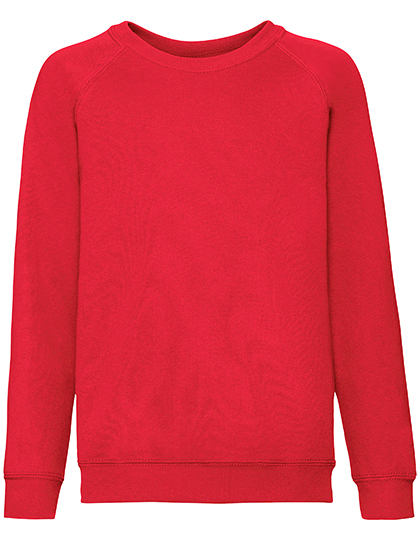 Fruit of the Loom Kids' Classic Raglan Sweat in Red