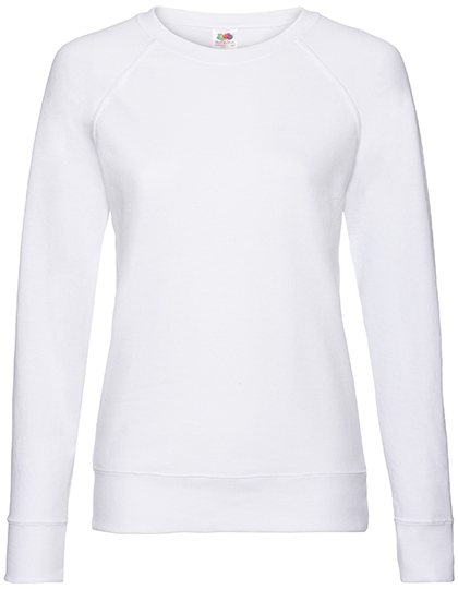 Fruit of the Loom Ladies' Lightweight Raglan Sweat in White
