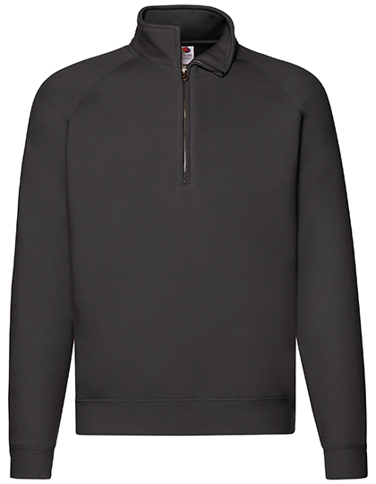 Premium Zip Neck Raglan Sweat — besticken oder bedrucken lassen