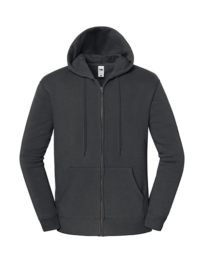 Fruit of the Loom Iconic Premium Hooded Sweat Jacket in Light Graphite (Solid)