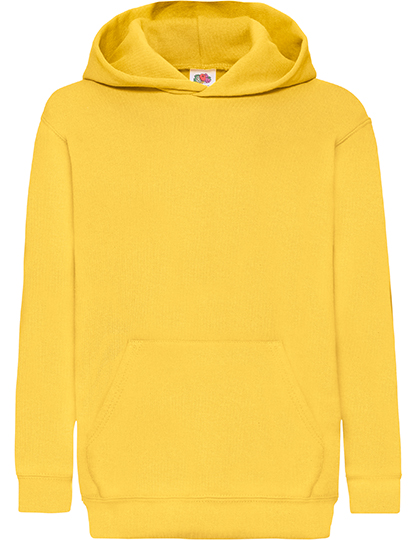 Fruit of the Loom Kids' Classic Hooded Sweat in Sunflower