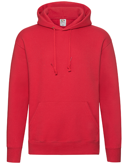 Fruit of the Loom Premium Hooded Sweat in Red