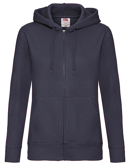Fruit of the Loom Ladies' Premium Hooded Sweat Jacket in Deep Navy