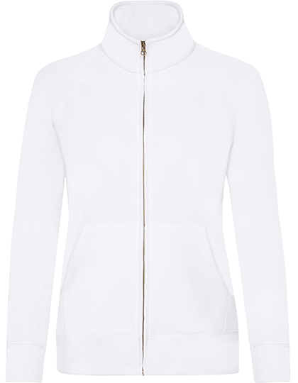 Fruit of the Loom Ladies' Premium Sweat Jacket in White