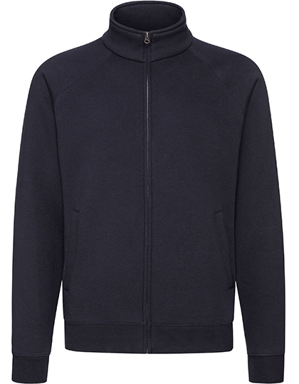 Fruit of the Loom Premium Sweat Jacket in Deep Navy