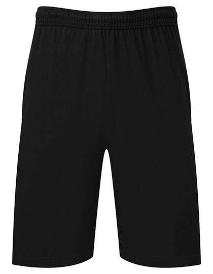 Fruit of the Loom Unisex Iconic 195 Jersey Shorts in Black