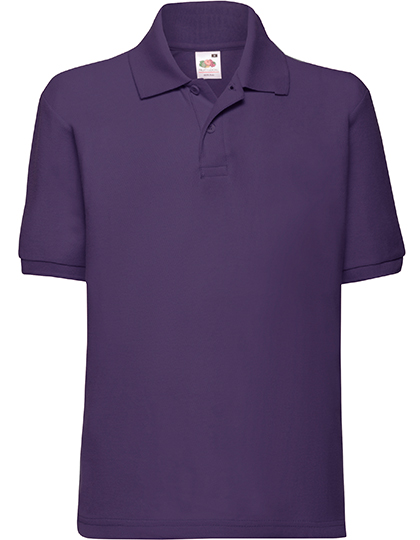 Fruit of the Loom Kids' 65/35 Polo in Purple