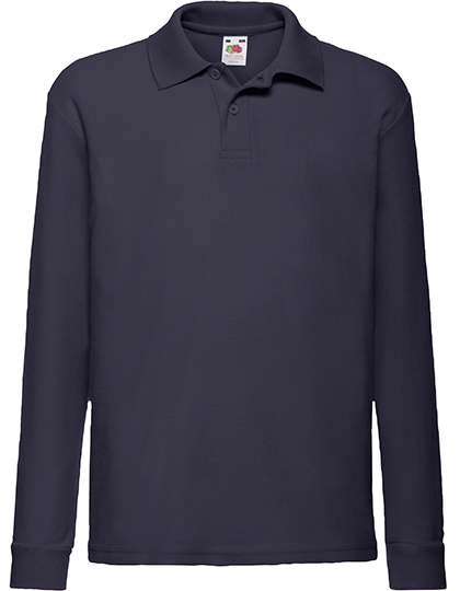 Kids' Long Sleeve 65/35 Polo — besticken oder bedrucken lassen