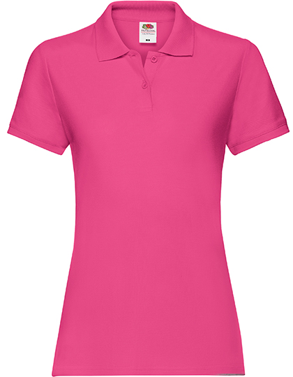 Fruit of the Loom Ladies' Premium Polo in Fuchsia