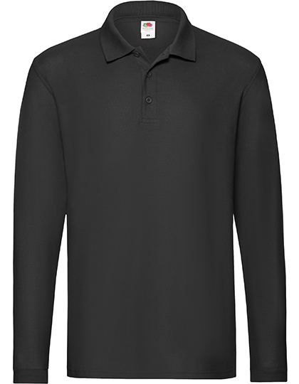 Premium Long Sleeve Polo — besticken oder bedrucken lassen