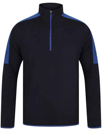 Adults 1/4 Zip Midlayer With Contrast Panelling — besticken oder bedrucken lassen