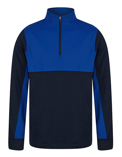 Finden+Hales Adults 1/4 Zip Tracksuit Top in Navy