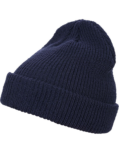 FLEXFIT Long Knit Beanie in Navy