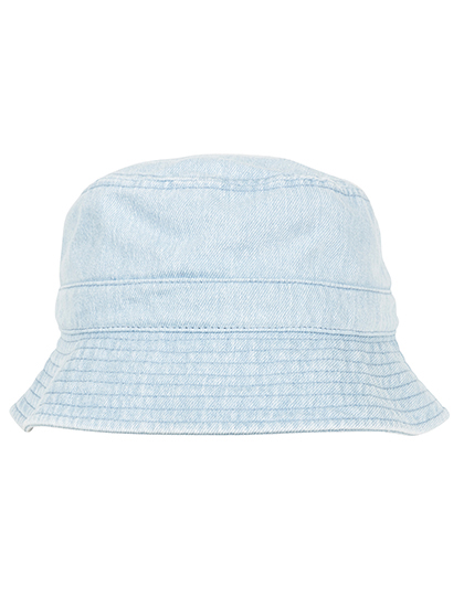 FLEXFIT Denim Bucket Hat in Light Blue