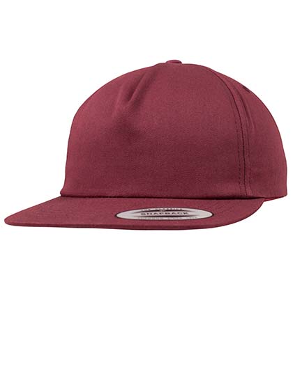 FLEXFIT Unstructured 5-Panel Snapback in Maroon