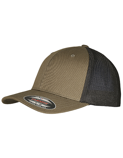 FLEXFIT Flexfit Trucker Recycled Mesh Cap in Olive