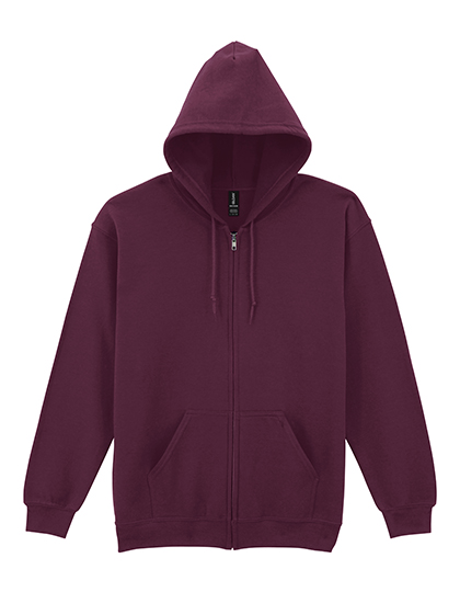Gildan Heavy Blend™ Adult Full Zip Hooded Sweatshirt in Maroon