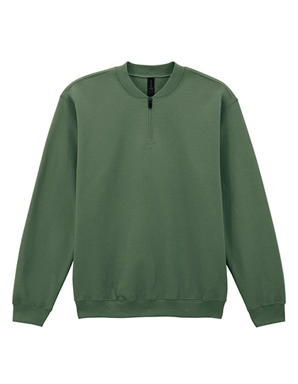 Gildan Softstyle® Midweight Adult Fleece 1/4 Zip Sweatshirt in Military Green