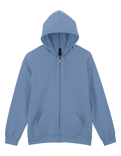 Gildan Softstyle® Midweight Fleece Adult Full Zip Hooded Sweatshirt in Stone Blue