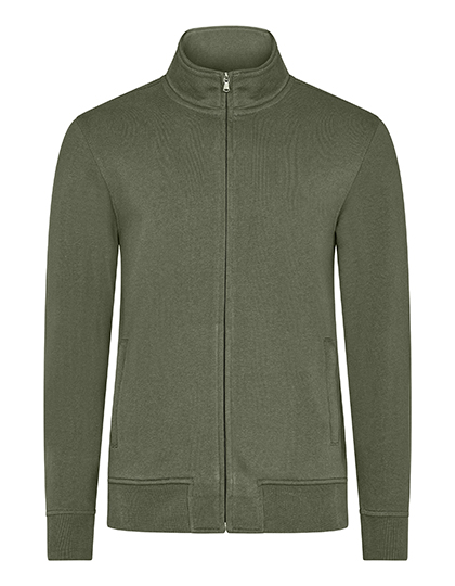HRM Men's Premium Full-Zip Sweat Jacket in Olive